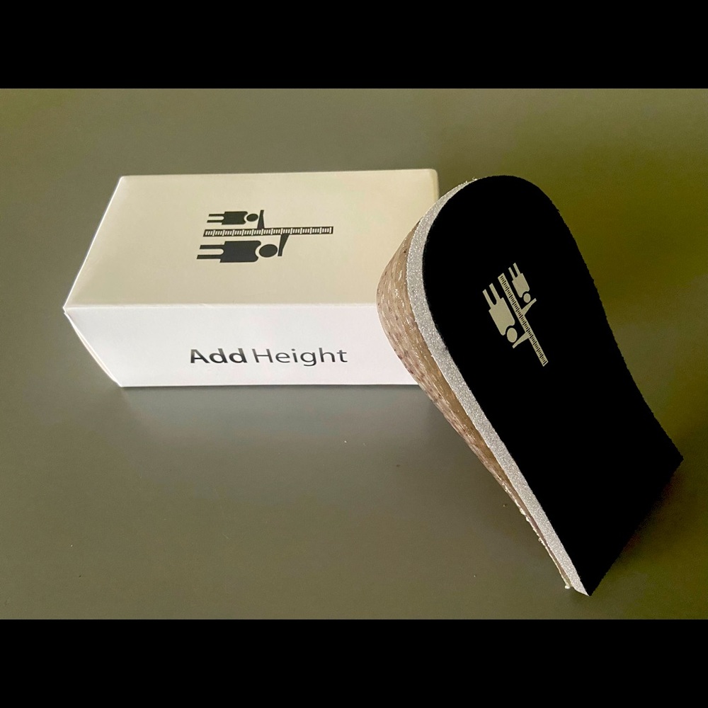 Shoe height increase inserts by “Add Height “ adds 1” height. Soft, flexible gel